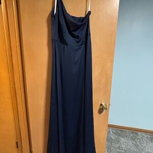 David's Bridal Navy Maxi Dress